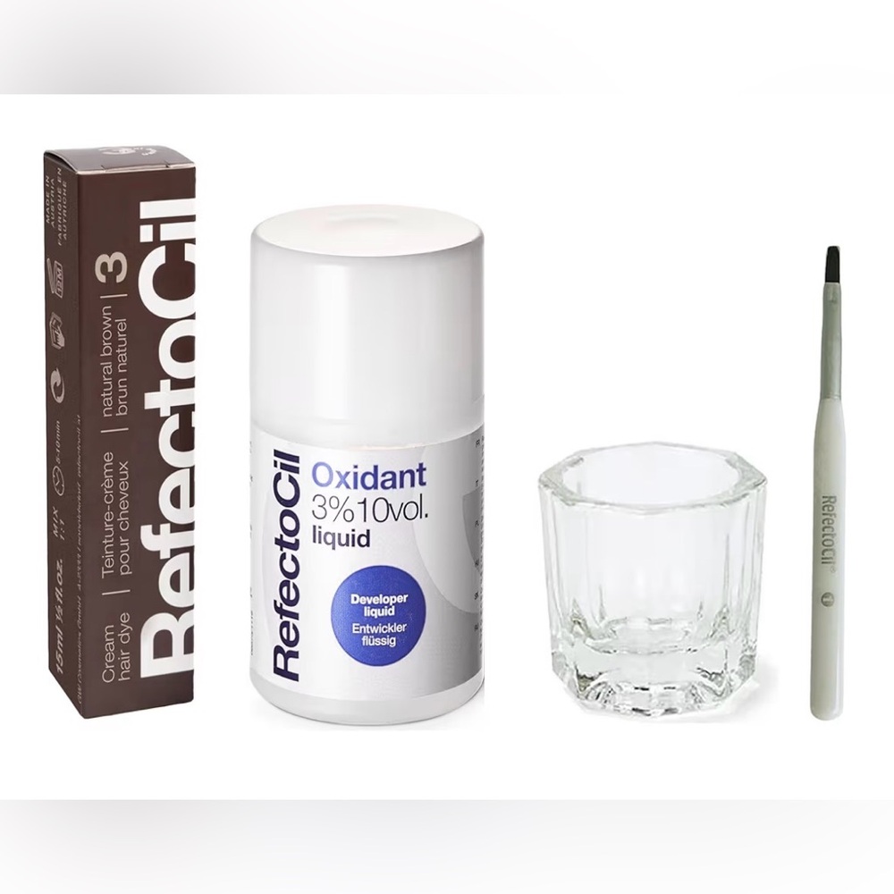 Hair Tinting Kit Includes Cream Hair Dye + Liquid Oxidant 3% + Mixing Dish